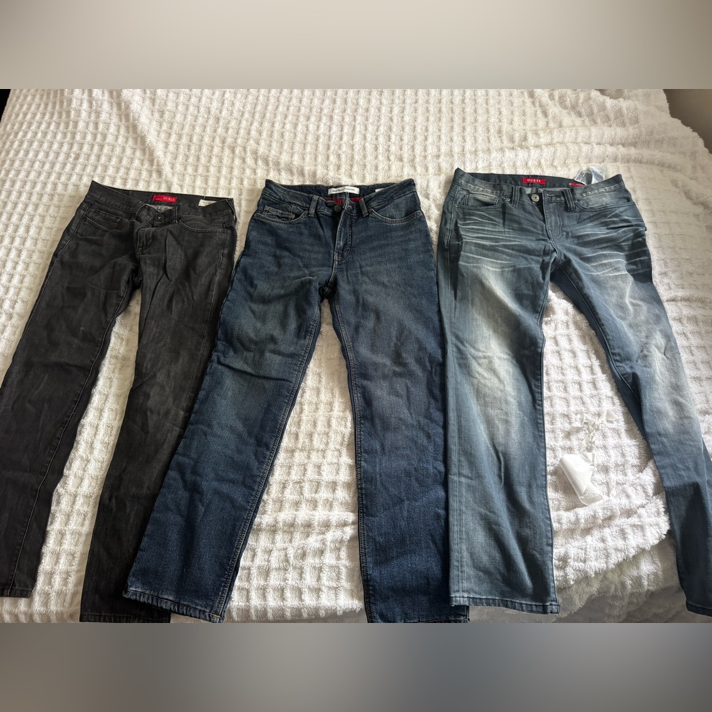 Guess Charcoal Slim Straight Jeans
